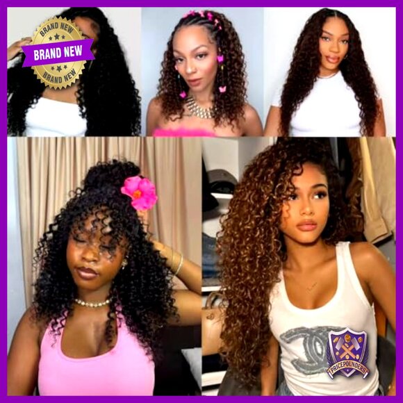 Human Hair Crochet Extensions 14 Inch Knotless Pre-Separated Deep Wave main image 6